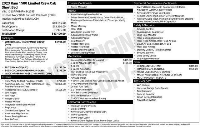 used 2023 Ram 1500 car, priced at $46,997