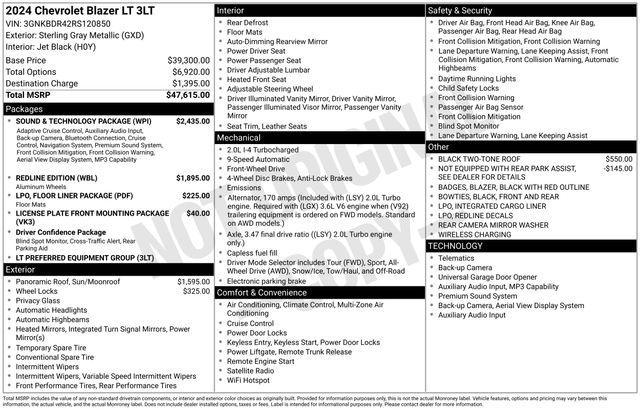 used 2024 Chevrolet Blazer car, priced at $27,995