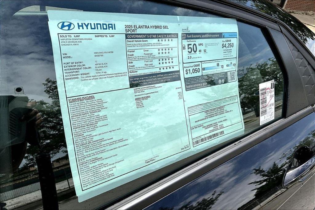 new 2025 Hyundai ELANTRA HEV car, priced at $26,267