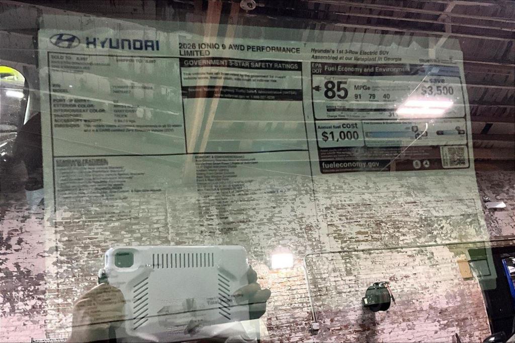 new 2026 Hyundai IONIQ 9 car, priced at $73,239