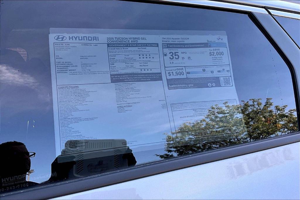new 2025 Hyundai TUCSON Hybrid car, priced at $31,315