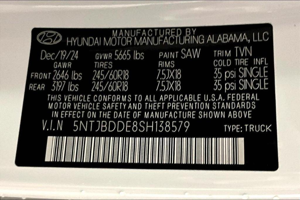 new 2025 Hyundai SANTA CRUZ car, priced at $32,592
