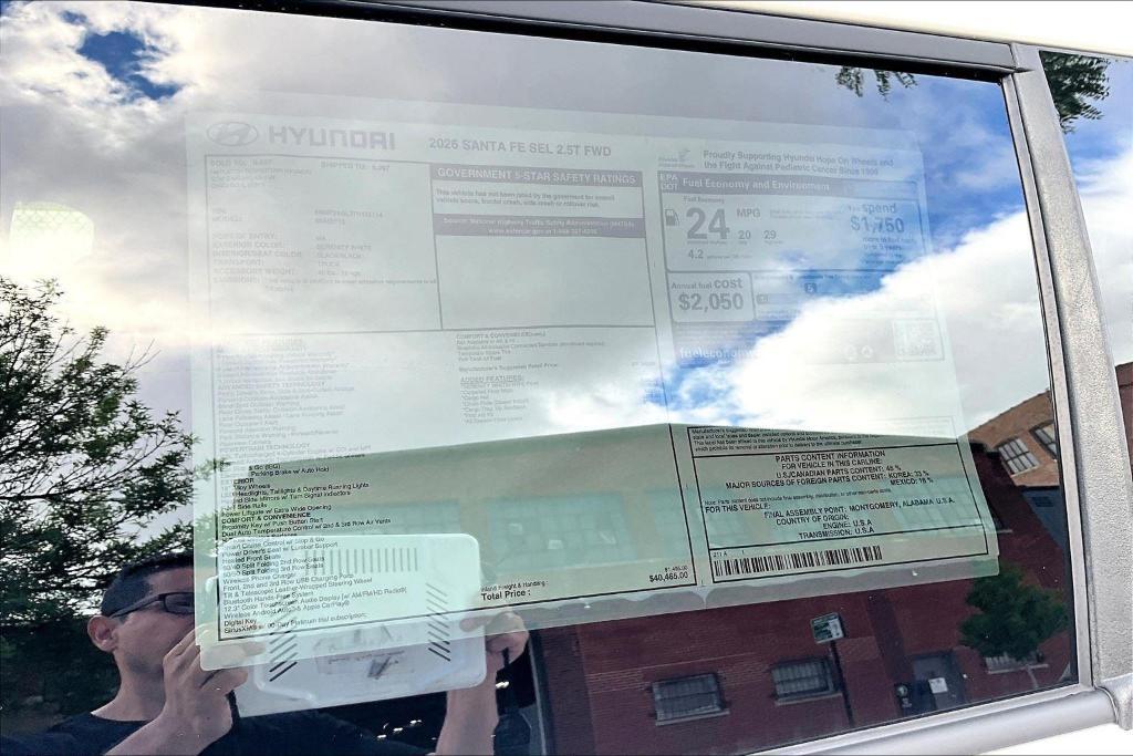 new 2026 Hyundai Santa Fe car, priced at $39,715