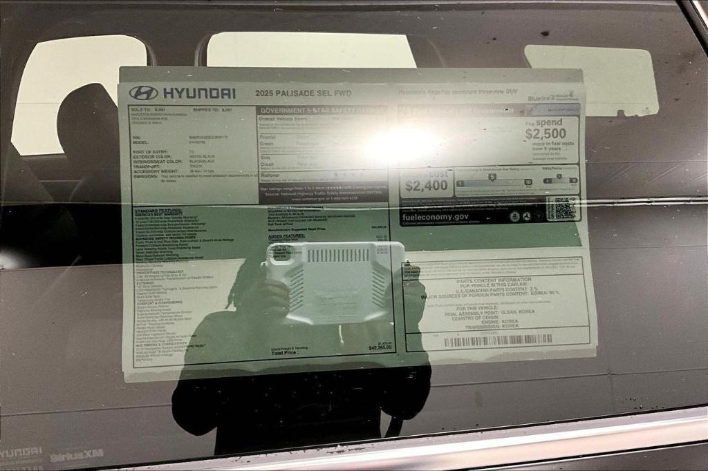 new 2025 Hyundai Palisade car, priced at $42,265