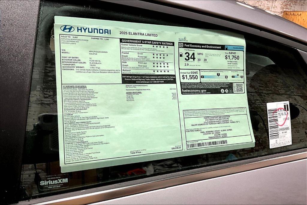 new 2025 Hyundai Elantra car, priced at $25,767