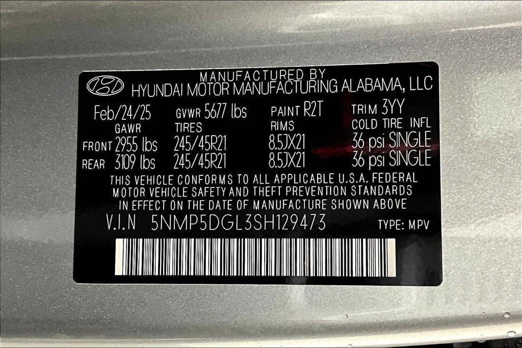 new 2025 Hyundai Santa Fe car, priced at $44,489