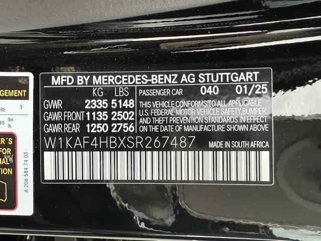 new 2025 Mercedes-Benz C-Class car, priced at $55,270