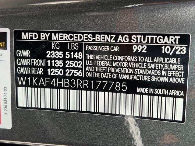 new 2024 Mercedes-Benz C-Class car, priced at $62,265