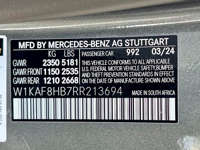 new 2024 Mercedes-Benz AMG C 43 car, priced at $69,670