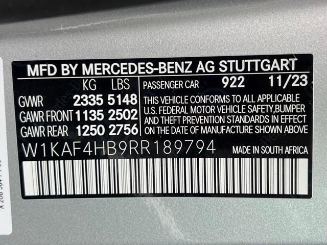 new 2024 Mercedes-Benz C-Class car, priced at $60,480