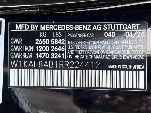 new 2024 Mercedes-Benz AMG C 63 car, priced at $93,005