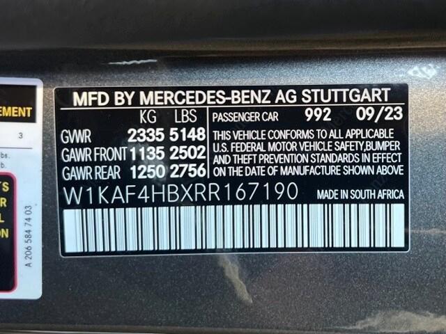 new 2024 Mercedes-Benz C-Class car, priced at $63,650