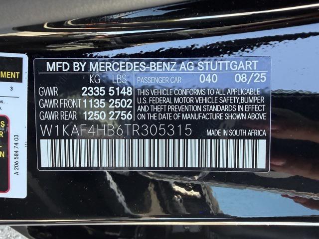 new 2026 Mercedes-Benz C-Class car, priced at $60,285