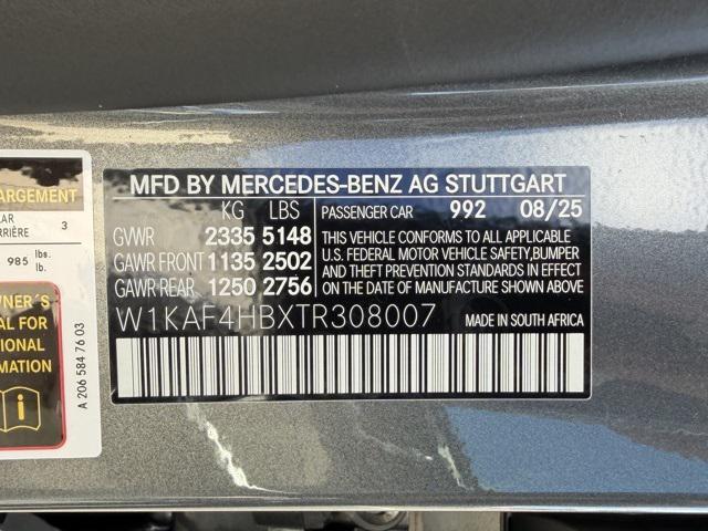 new 2026 Mercedes-Benz C-Class car, priced at $57,985