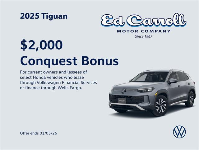 new 2025 Volkswagen Tiguan car, priced at $36,945