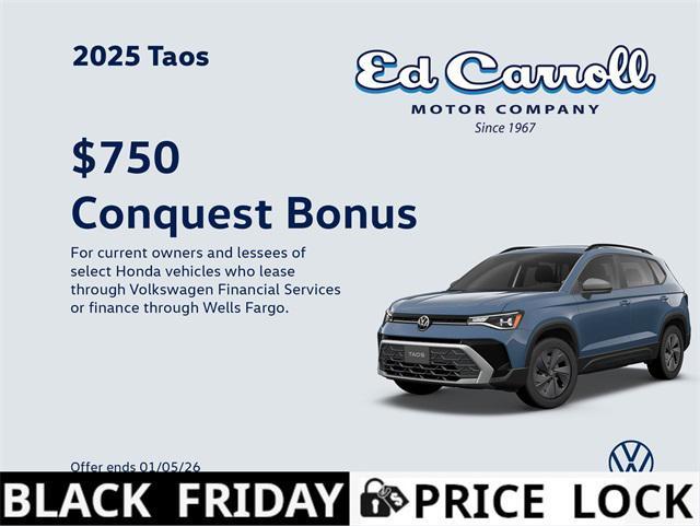 new 2025 Volkswagen Taos car, priced at $29,910