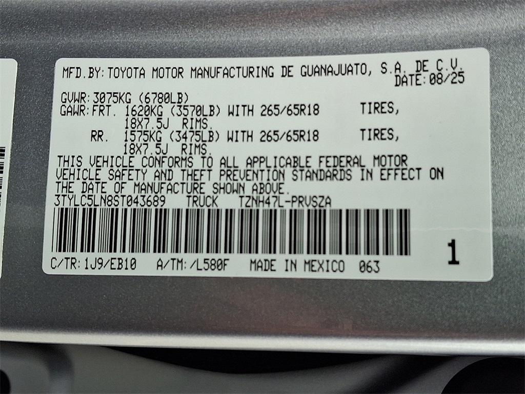 new 2025 Toyota Tacoma car, priced at $54,756