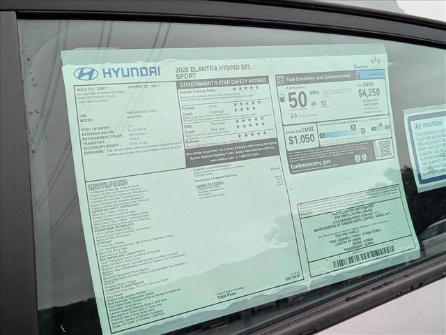 new 2025 Hyundai Elantra car, priced at $29,190