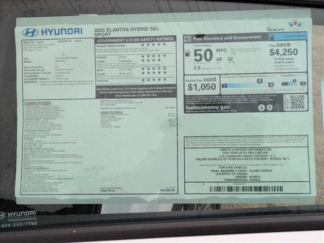 new 2025 Hyundai Elantra car, priced at $29,665
