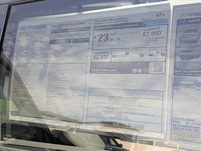 new 2025 Hyundai Santa Fe car, priced at $49,930