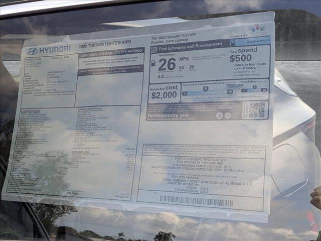 new 2025 Hyundai Tucson car, priced at $43,424