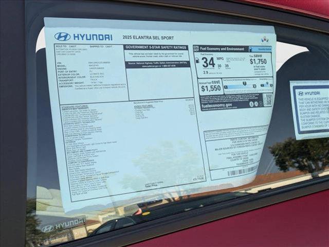 new 2025 Hyundai Elantra car, priced at $25,115