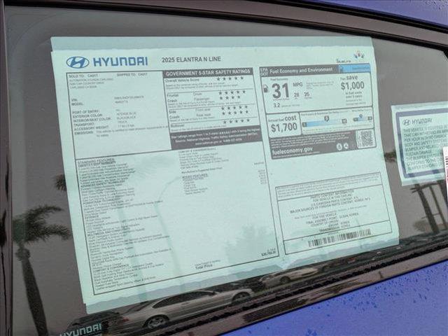 new 2025 Hyundai Elantra car, priced at $30,760