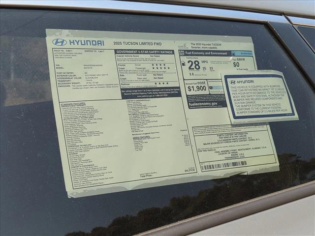 new 2025 Hyundai Tucson car, priced at $40,348