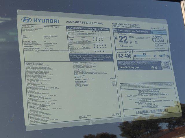 new 2025 Hyundai Santa Fe car, priced at $42,159