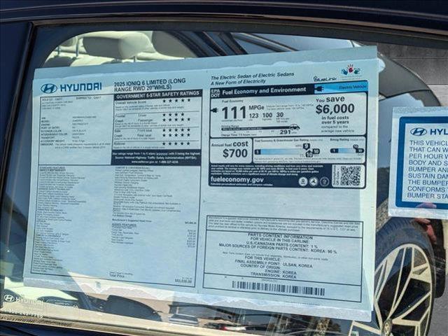 new 2025 Hyundai IONIQ 6 car, priced at $45,530