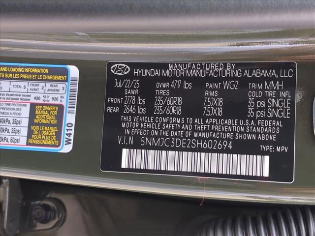 new 2025 Hyundai Tucson car, priced at $34,268
