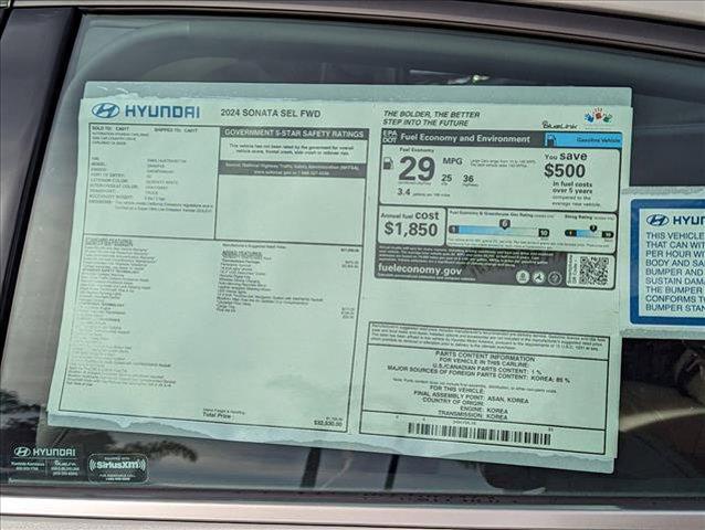 new 2024 Hyundai Sonata car, priced at $31,560