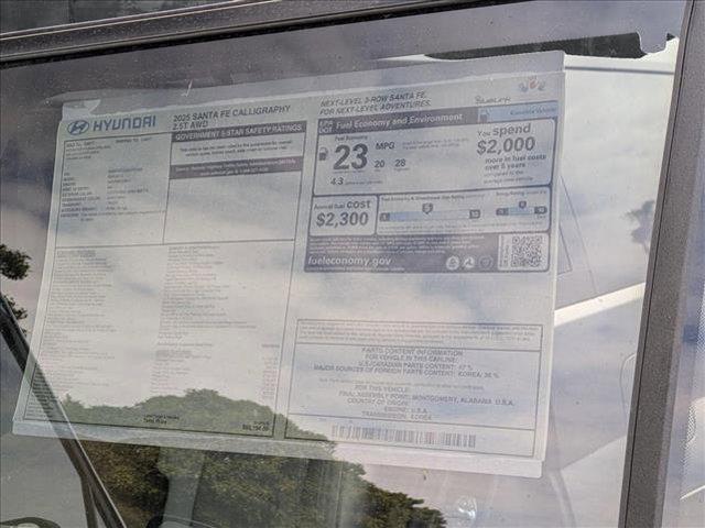 new 2025 Hyundai Santa Fe car, priced at $51,194