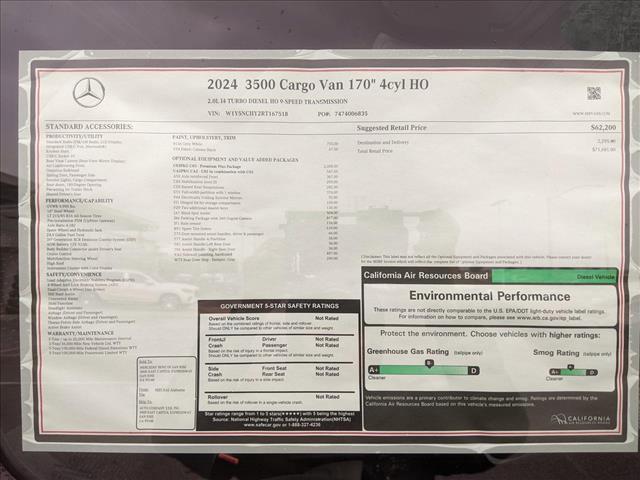 new 2024 Mercedes-Benz Sprinter 3500 car, priced at $71,681