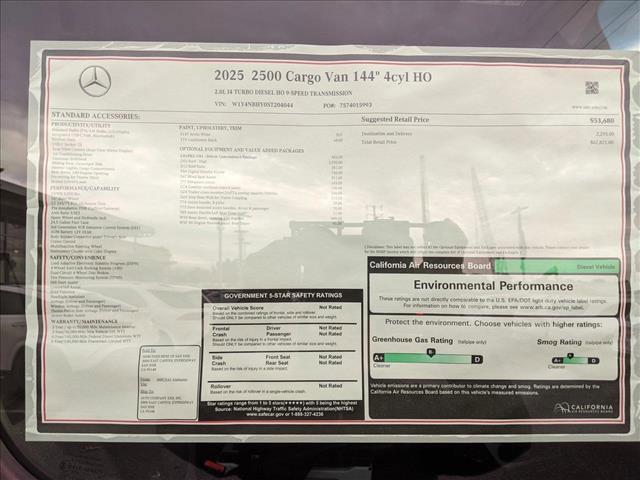 new 2025 Mercedes-Benz Sprinter 2500 car, priced at $62,821