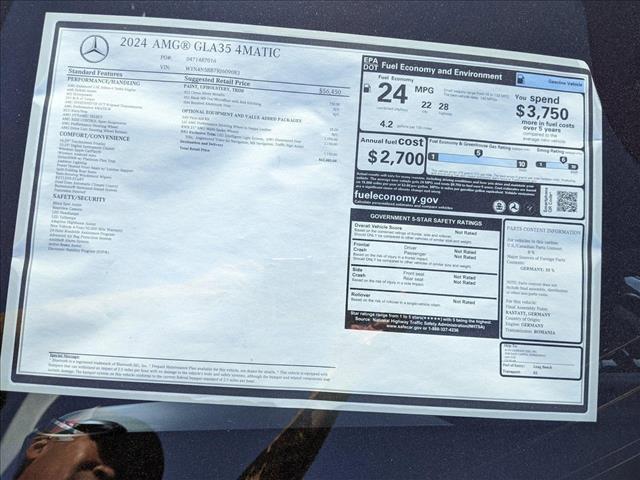 new 2024 Mercedes-Benz AMG GLA 35 car, priced at $62,485