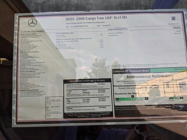 new 2025 Mercedes-Benz Sprinter 2500 car, priced at $58,742
