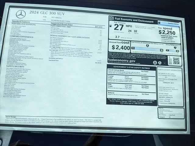 new 2024 Mercedes-Benz GLC 300 car, priced at $52,940