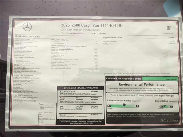 new 2025 Mercedes-Benz Sprinter 2500 car, priced at $59,934