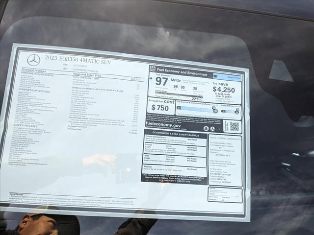 new 2023 Mercedes-Benz EQB 350 car, priced at $71,500