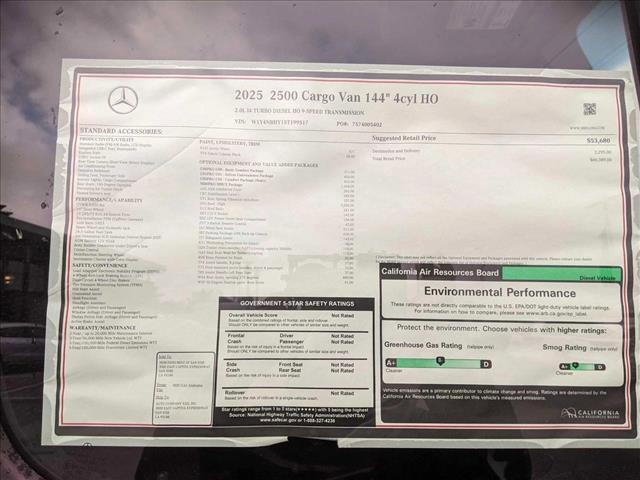 new 2025 Mercedes-Benz Sprinter 2500 car, priced at $66,389