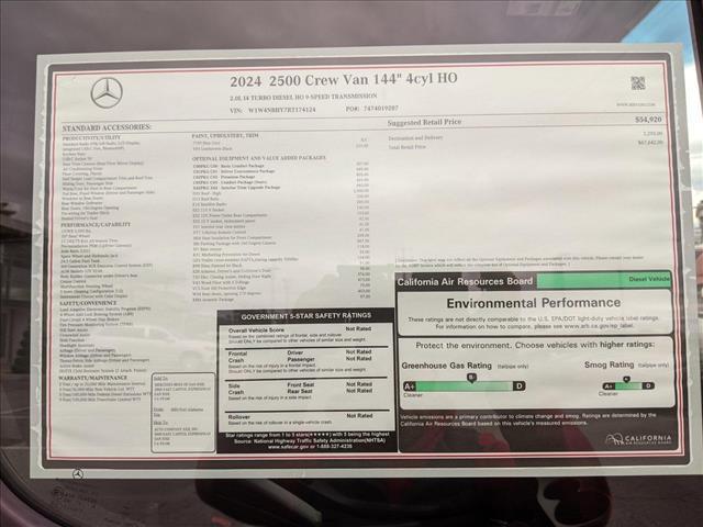 new 2024 Mercedes-Benz Sprinter 2500 car, priced at $67,642