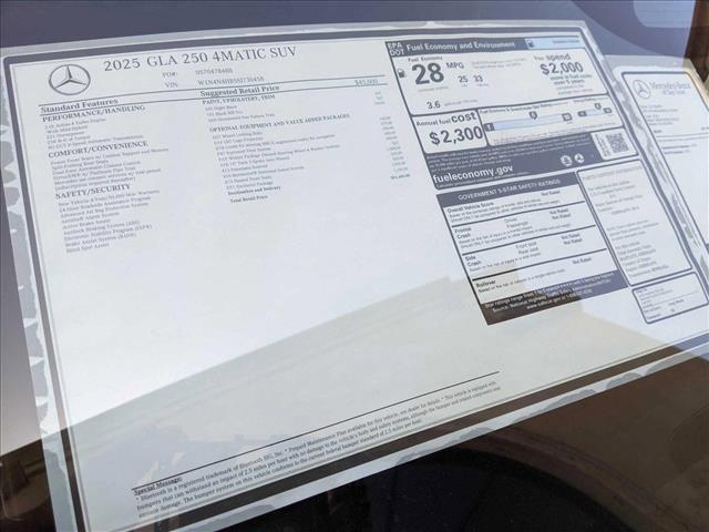 new 2025 Mercedes-Benz GLA 250 car, priced at $51,605