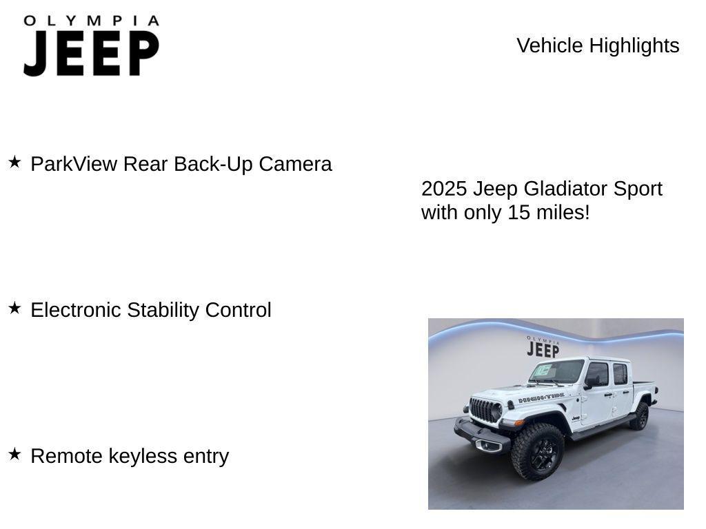 new 2025 Jeep Gladiator car, priced at $45,749