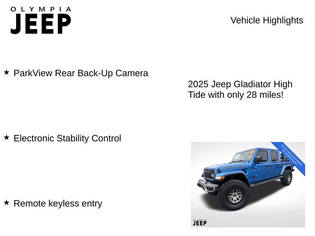 new 2025 Jeep Gladiator car, priced at $56,702