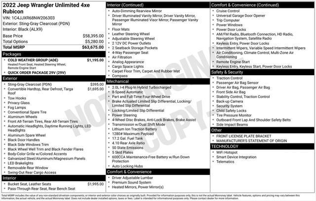 used 2022 Jeep Wrangler Unlimited 4xe car, priced at $37,875
