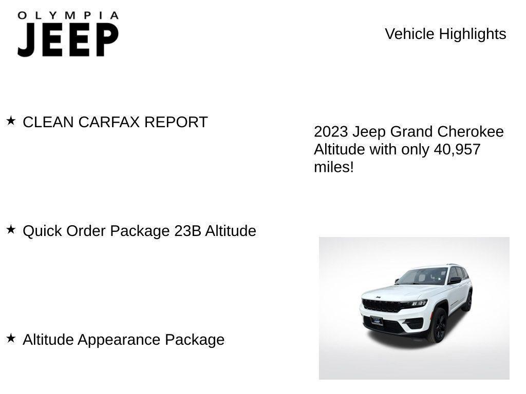 used 2023 Jeep Grand Cherokee car, priced at $26,488