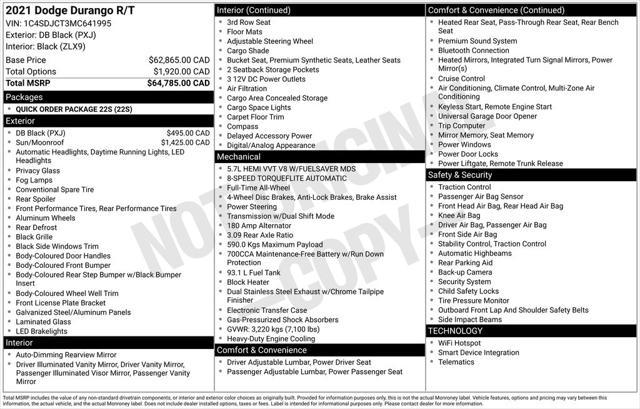 used 2021 Dodge Durango car, priced at $31,882