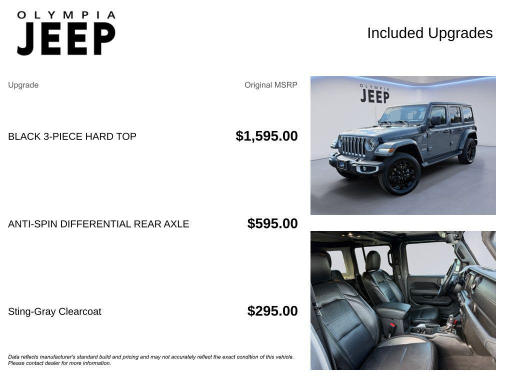 used 2021 Jeep Wrangler Unlimited 4xe car, priced at $31,798
