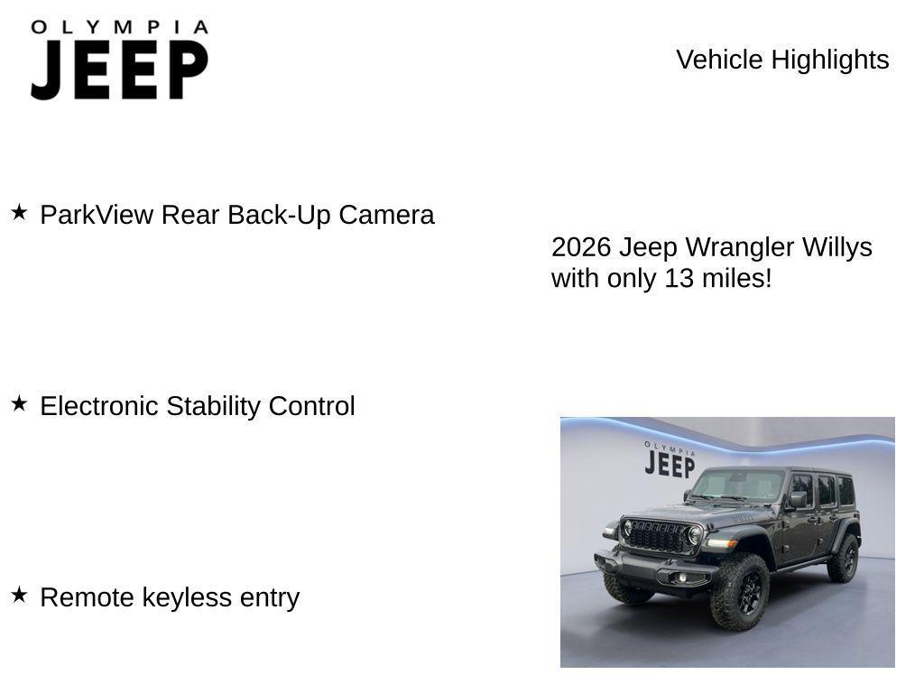 new 2026 Jeep Wrangler car, priced at $53,090